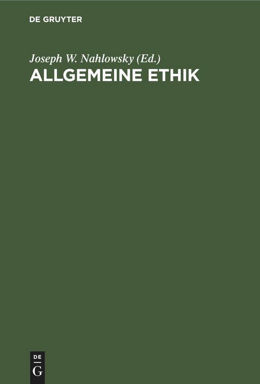 Produktbild: Allgemeine Ethik