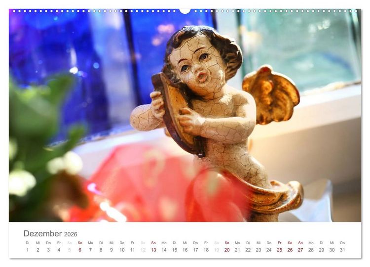 Produktbild: Engel in Haus und Garten (Wandkalender 2026 DIN A2 quer), CALVENDO Monatskalender