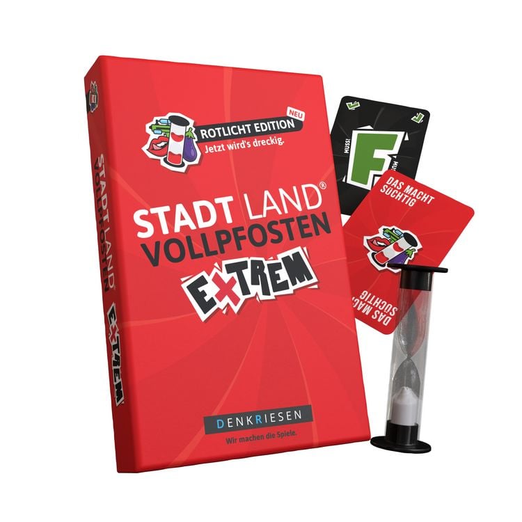 DENKRIESEN Stadt Land VOLLPFOSTEN® Horror Edition – Gioco Di Città Paese Fiume A Tema Horror – 50 Fogli DIN A4 - 6