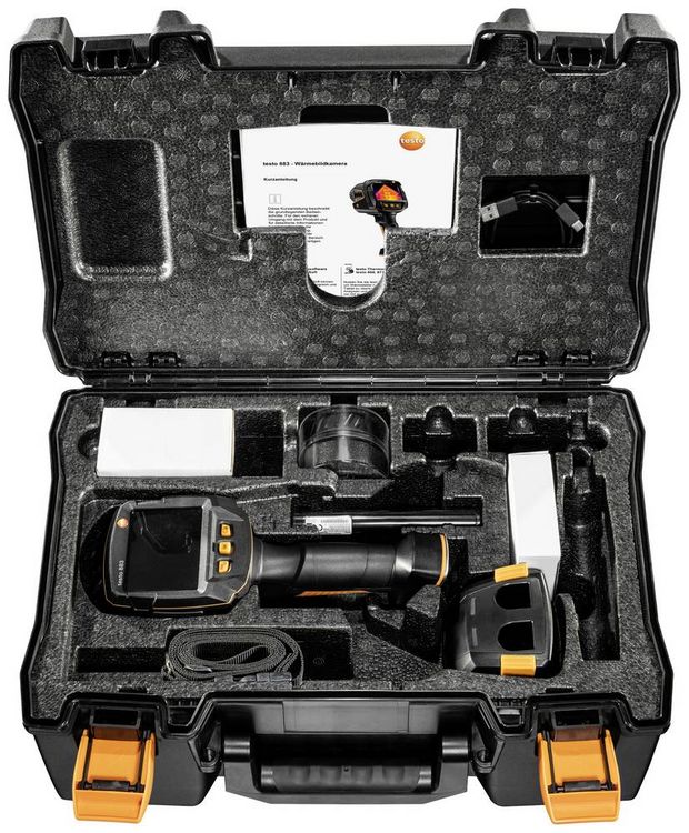 Produktbild: Testo 883-2 Set W&auml;rmebildkamera -30 bis 650&deg;C 27Hz WiFi, Touchscreen