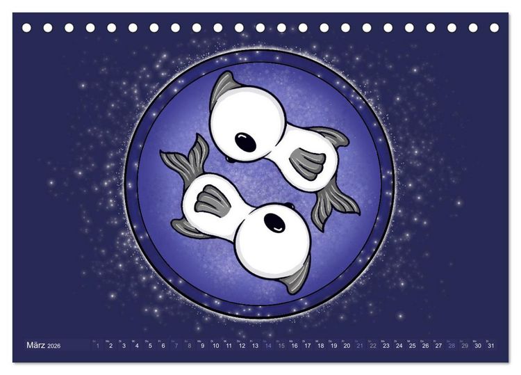 Produktbild: Geister Sternzeichen (Tischkalender 2026 DIN A5 quer), CALVENDO Monatskalender