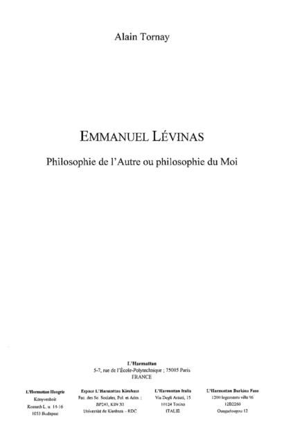 Produktbild: Emmanuel levinas