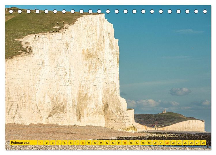 Produktbild: Seven Sisters - Gro&szlig;britanniens h&ouml;chste Kreidefelsen (Tischkalender 2026 DIN A5 quer), CALVENDO Monatskalender