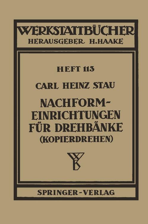 Produktbild: Nachformeinrichtungen f&uuml;r Drehb&auml;nke (Kopierdrehen)