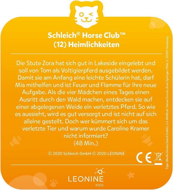 Produktbild: tigercard - Schleich Horse Club - Heimlichkeiten