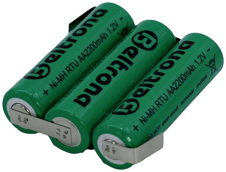 Produktbild: Beltrona RTU3AAZ Akkupack 3x Mignon (AA) Z-L&ouml;tfahne NiMH 3.6V 2200 mAh