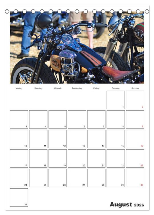 Produktbild: Best of Harley-Davidson Custom-Style 2026 (Tischkalender 2026 DIN A5 hoch), CALVENDO Monatskalender