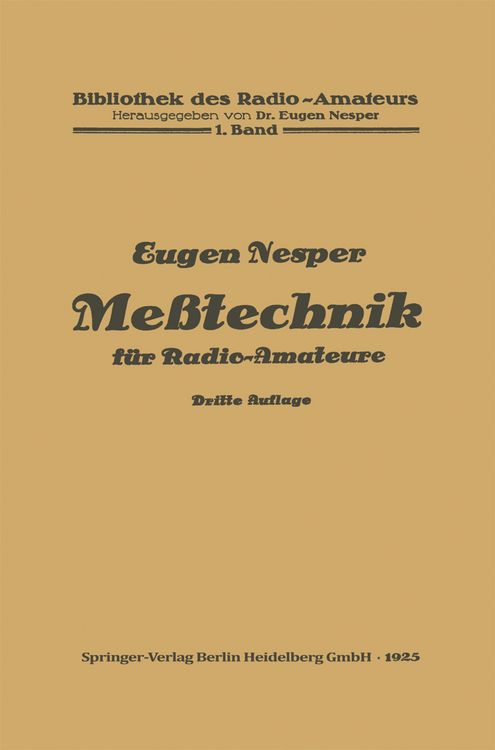 Produktbild: Me&szlig;technik f&uuml;r Radio-Amateure