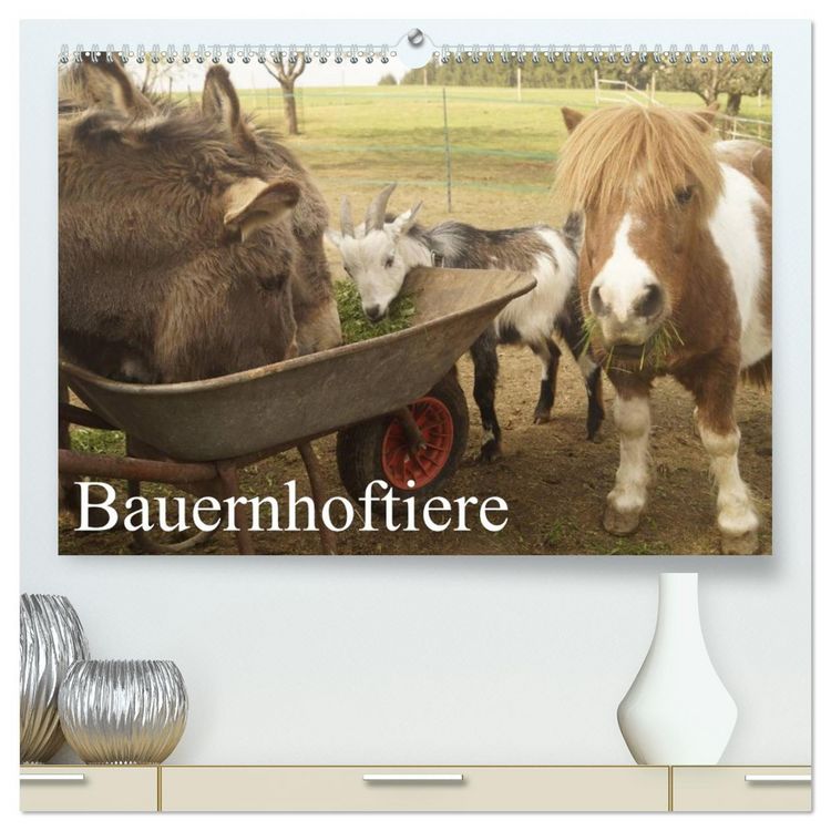 Produktbild: Bauernhoftiere (hochwertiger Premium Wandkalender 2026 DIN A2 quer), Kunstdruck in Hochglanz