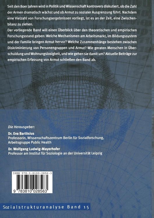 Produktbild: Die Armut der Gesellschaft