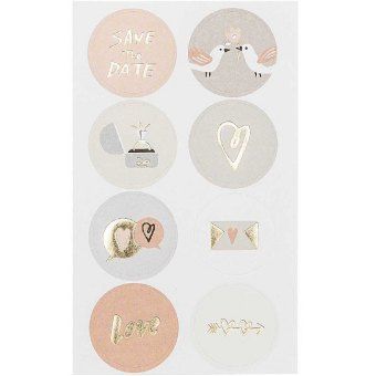 Produktbild: Sticker, Hochzeit, Rund