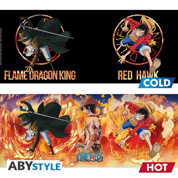 Produktbild: ONE PIECE - Mug Heat Change - 460 ml - Luffy & Sabo-cardboard box