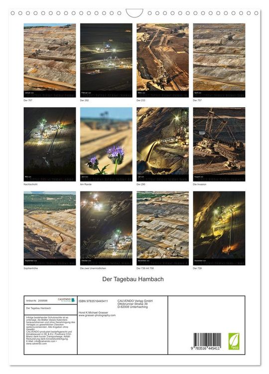 Produktbild: Der Tagebau Hambach (Wandkalender 2026 DIN A3 hoch), CALVENDO Monatskalender