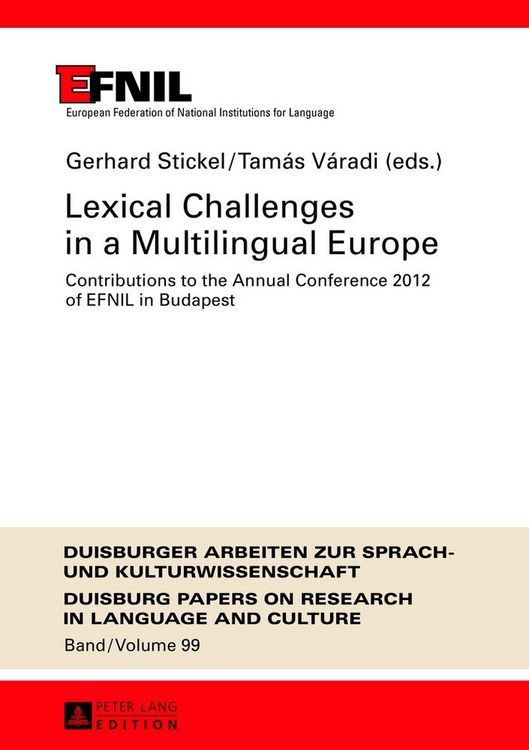 Produktbild: Lexical Challenges in a Multilingual Europe