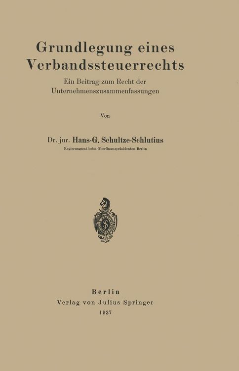 Produktbild: Grundlegung eines Verbandssteuerrechts