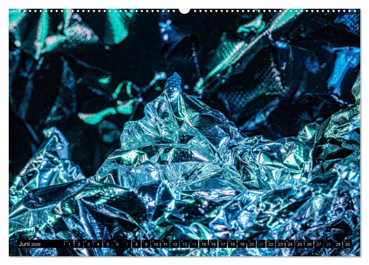 Produktbild: Experimentelle Makrofotografie mit Eisenpulver und Aluminiumfolie (hochwertiger Premium Wandkalender 2026 DIN A2 quer), Kunstdruck in Hochglanz