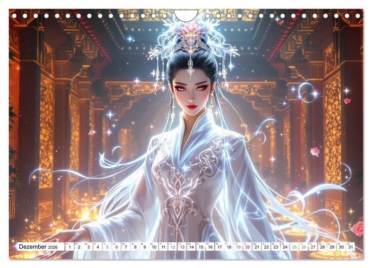 Produktbild: Fantasie Asia-Girls (Wandkalender 2026 DIN A4 quer), CALVENDO Monatskalender