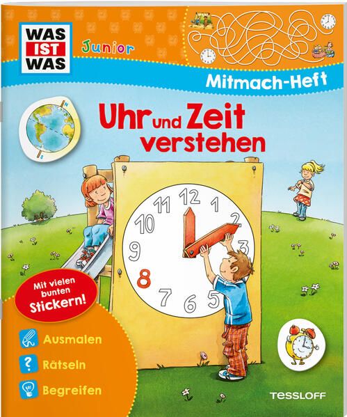 Produktbild: WAS IST WAS Junior Mitmach-Heft Uhr und Zeit verstehen