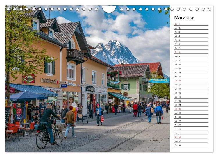Produktbild: Garmisch-Partenkirchen - Bayerischer Charme im Werdenfelser Land (Wandkalender 2026 DIN A4 quer), CALVENDO Monatskalender