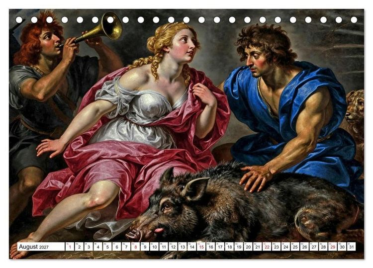 Produktbild: Mythologische Geschichten in barocker Pracht (Tischkalender 2027 DIN A5 quer), CALVENDO Monatskalender