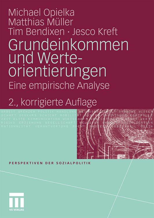 Produktbild: Grundeinkommen und Werteorientierungen