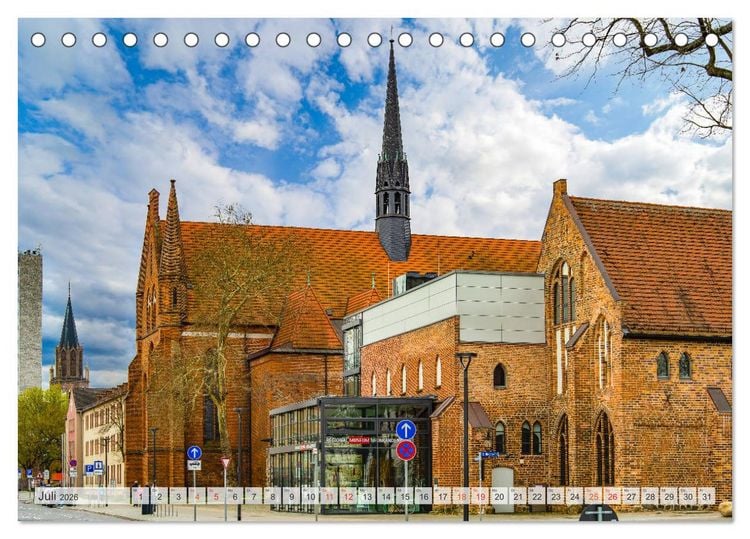 Produktbild: Neubrandenburg Impressionen (Tischkalender 2026 DIN A5 quer), CALVENDO Monatskalender