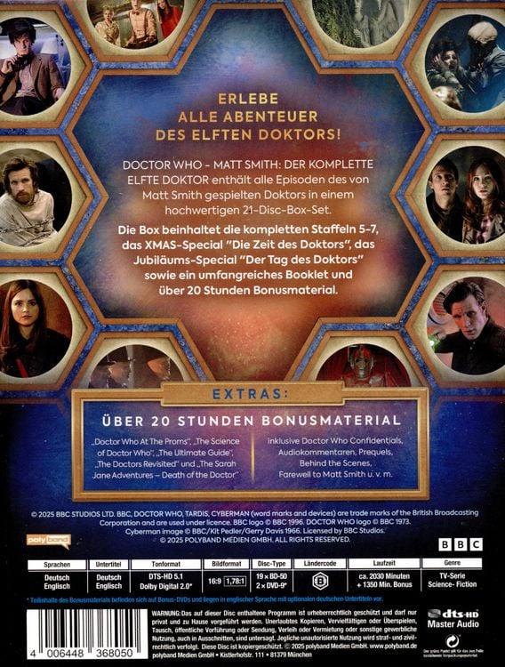 Produktbild: Doctor Who - Matt Smith: Der komplette 11.Doktor (Staffel 5-7 plus Specials) [21 BRs]