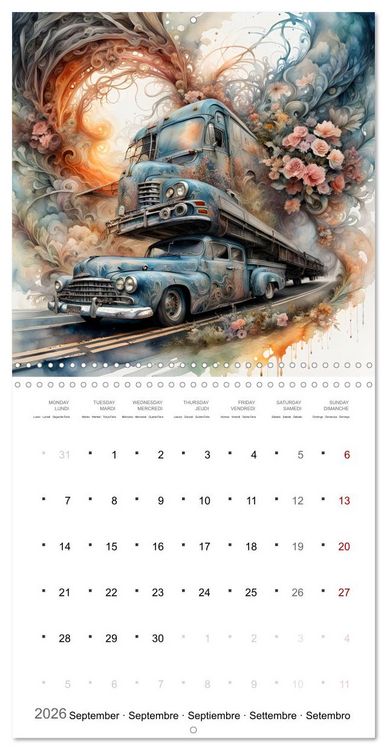 Produktbild: De la m&eacute;canique po&eacute;tique (Calendrier mural carr&eacute; 2026 30x30 cm) Calendrier double avec une page pour vos prises de notes