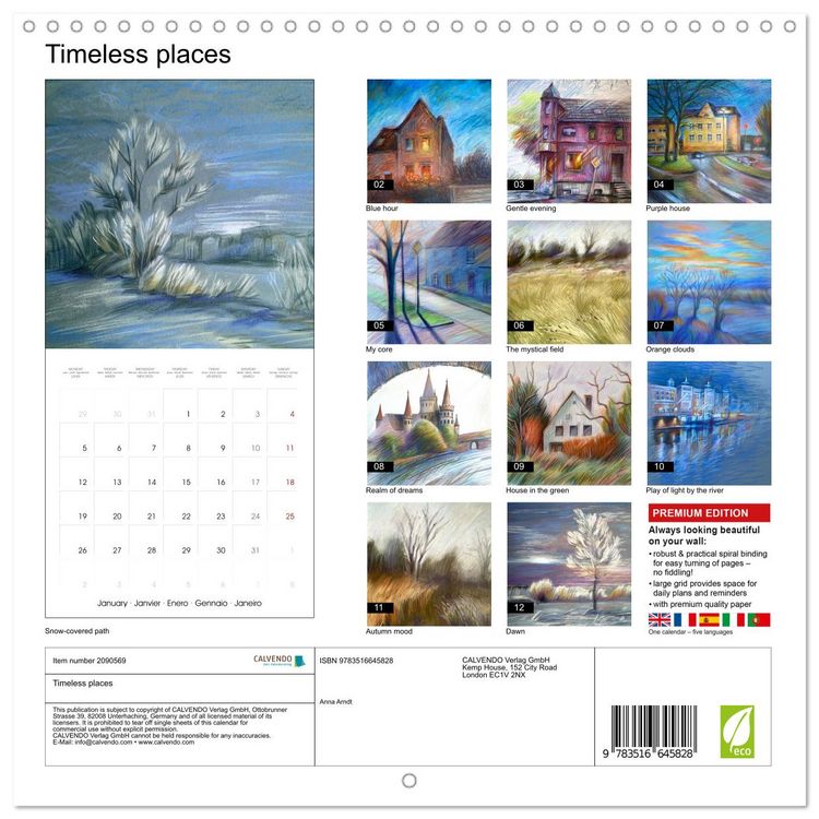 Produktbild: Timeless places (Wall Calendar 2026 12 &times; 12 Inch) CALVENDO 12 Month Wall Calendar
