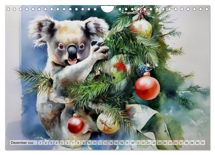Produktbild: Koalas, liebenswerte kleine Schlafm&uuml;tzen (Wandkalender 2026 DIN A4 quer), CALVENDO Monatskalender