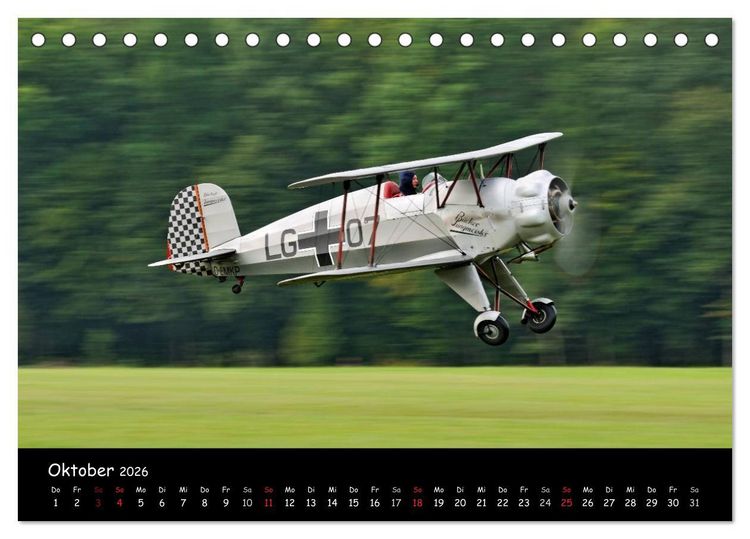 Produktbild: Doppeldecker - Veteranen der L&uuml;fte (Tischkalender 2026 DIN A5 quer), CALVENDO Monatskalender