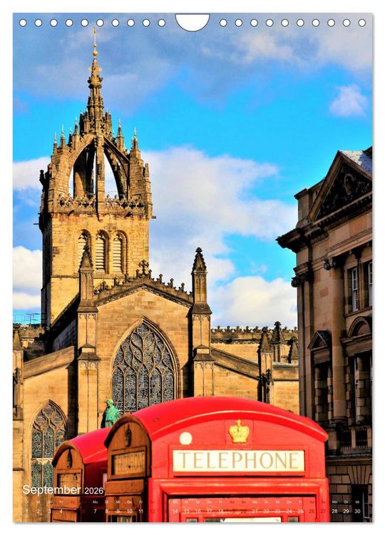Produktbild: Edinburgh - Einblicke in Schottlands Metropole (Wandkalender 2026 DIN A4 hoch), CALVENDO Monatskalender