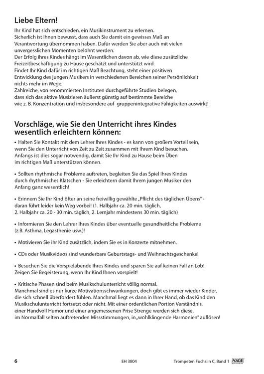 Produktbild: Trompeten Fuchs f&uuml;r Posaunenchor, Band 1