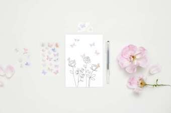 Produktbild: Foliensticker La Vie en Rose, Schmetterlinge