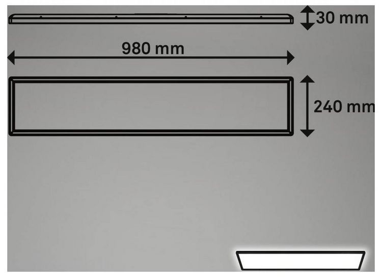 Produktbild: Briloner TAVA 7519415 LED-Panel EEK: E 36W Neutralwei&szlig; Schwarz