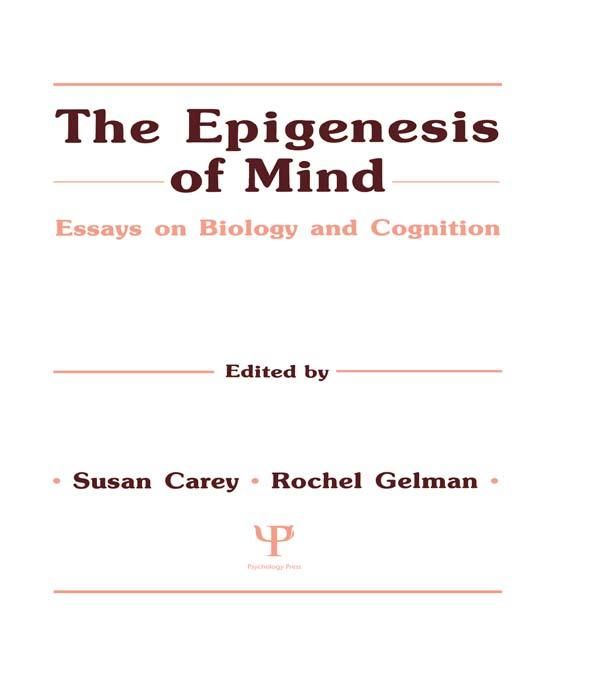 Produktbild: The Epigenesis of Mind