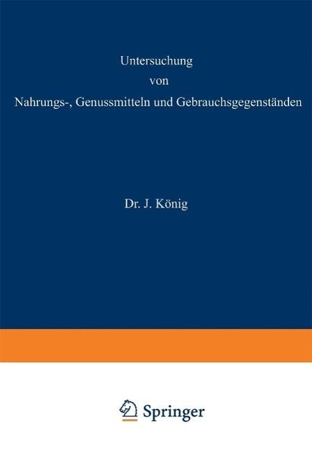 Produktbild: Untersuchung von Nahrungs-, Genussmitteln und Gebrauchsgegenst&auml;nden