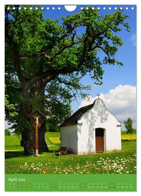 Produktbild: Malerische Kirchen und Kapellen (Wandkalender 2026 DIN A4 hoch), CALVENDO Monatskalender