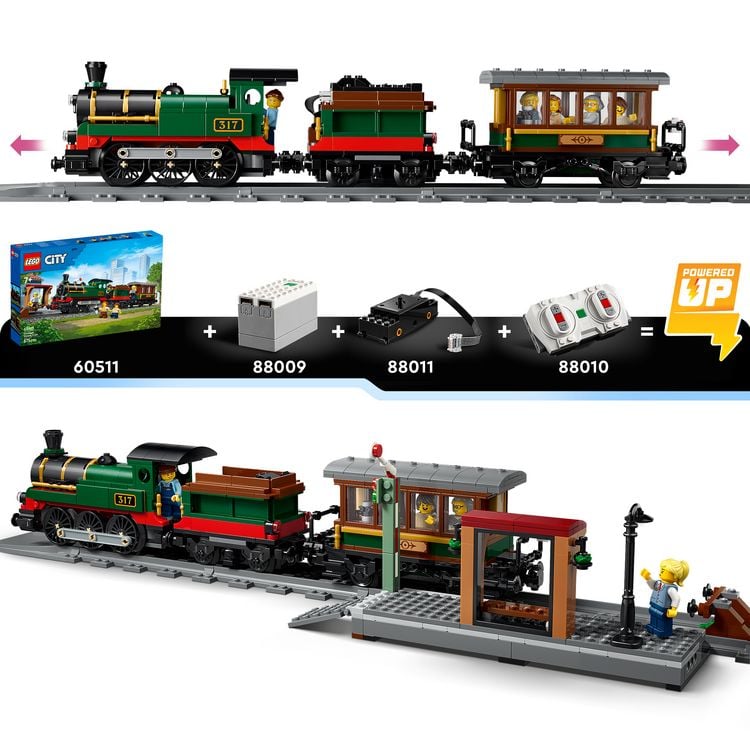 Produktbild: LEGO City 60511 Klassischer Dampfzug, Bauset mit Spielzeugzug f&uuml;r Kinder ab 7 Jahren