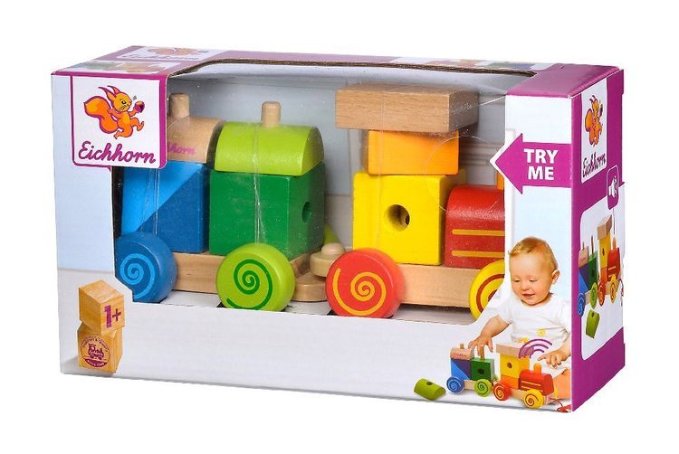 Produktbild: Eichhorn 100003453 - Zug aus Holz, 11-teilig