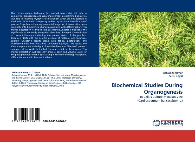 Produktbild: Biochemical Studies During Organogenesis
