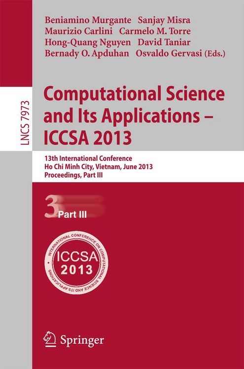 Produktbild: Computational Science and Its Applications -- ICCSA 2013