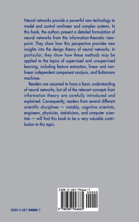 Produktbild: An Information-Theoretic Approach to Neural Computing