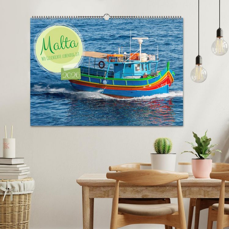 Produktbild: Malta - Wo Geschichte lebendig ist (Wandkalender 2026 DIN A2 quer), CALVENDO Monatskalender