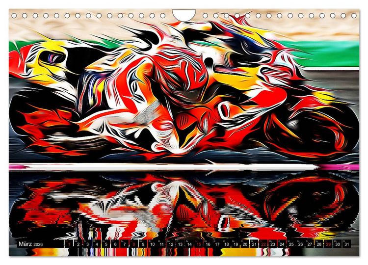 Produktbild: Fullspeed on two Wheels (Wandkalender 2026 DIN A4 quer), CALVENDO Monatskalender