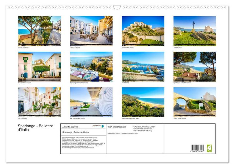 Produktbild: Sperlonga - Bellezza d'Italia (Wandkalender 2026 DIN A2 quer), CALVENDO Monatskalender