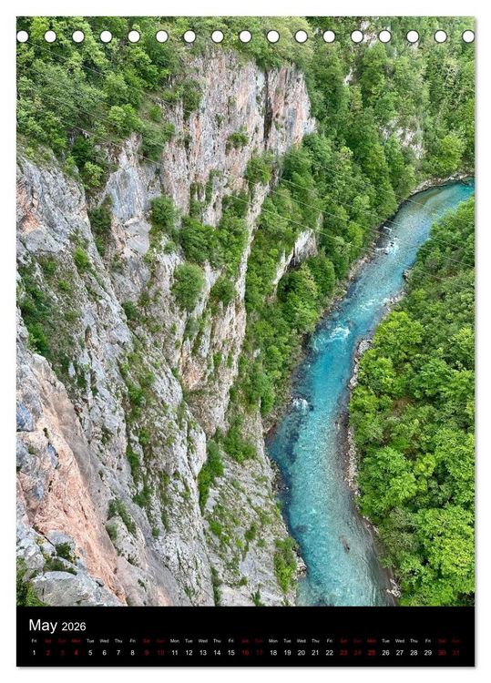 Produktbild: Durmitor &mdash; Majestic Peaks of Montenegro (Desk Calendar 2026 DIN A5 portrait), CALVENDO 12 Month DeskCalendar
