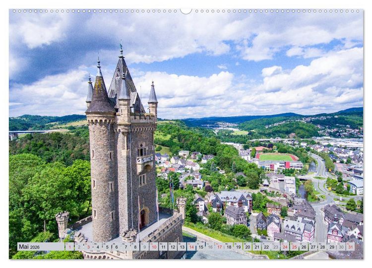 Produktbild: Ausblicke - Mittelhessen von Oben (Wandkalender 2026 DIN A2 quer), CALVENDO Monatskalender