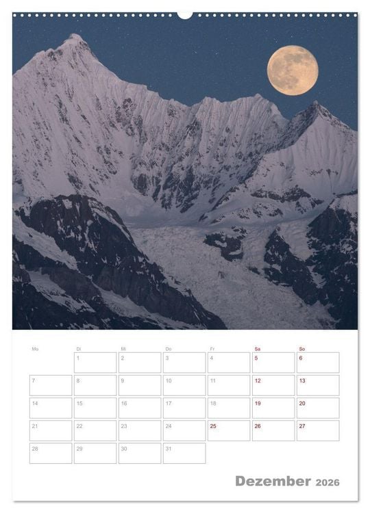 Produktbild: VOLLMOND-Planer - Im Licht der Nacht (Wandkalender 2026 DIN A2 hoch), CALVENDO Monatskalender