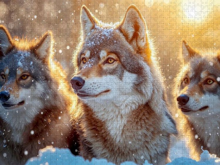 Produktbild: CALVENDO Puzzle Wachsam im Schnee | 2000 Teile Lege-Gr&ouml;&szlig;e 90x67cm Foto-Puzzle f&uuml;r gl&uuml;ckliche Stunden